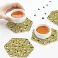 thumbnail image 4 of Leather Coasters with Heat-resistant for Drinks, Running Beagle -标题2 Hexagon, 4 of 5