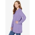 thumbnail image 3 of Woman Within Plus Size Cotton Cable Knit Cardigan Sweater, 3 of 6