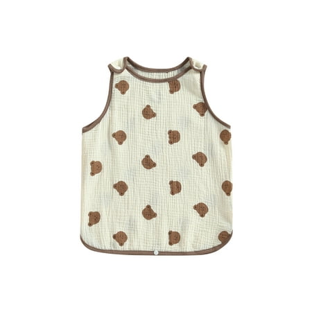 

jaweiwi Baby Wearable Blanket Cartoon Animal Print Sleeveless Sleeping Sack Swaddle Transition Sleep Bag for Newborn Infant
