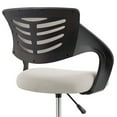 thumbnail image 6 of Pemberly Row Modern Vinyl Mesh Ergonomic Adjustable Swivel Drafting Stool - Gray, 6 of 7