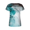 thumbnail image 3 of Mode Femme T-Shirt Décontracté Imprimé Col en V Manches Courtes Ample, 3 of 5