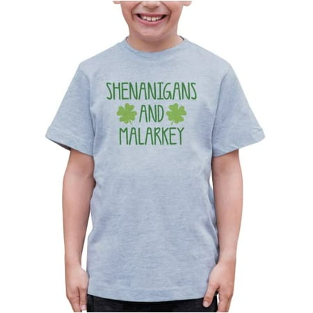 

7 ate 9 Apparel Kid s St. Patrick s Day Shirts - Shenanigans and Malarkey Grey Shirt 4T