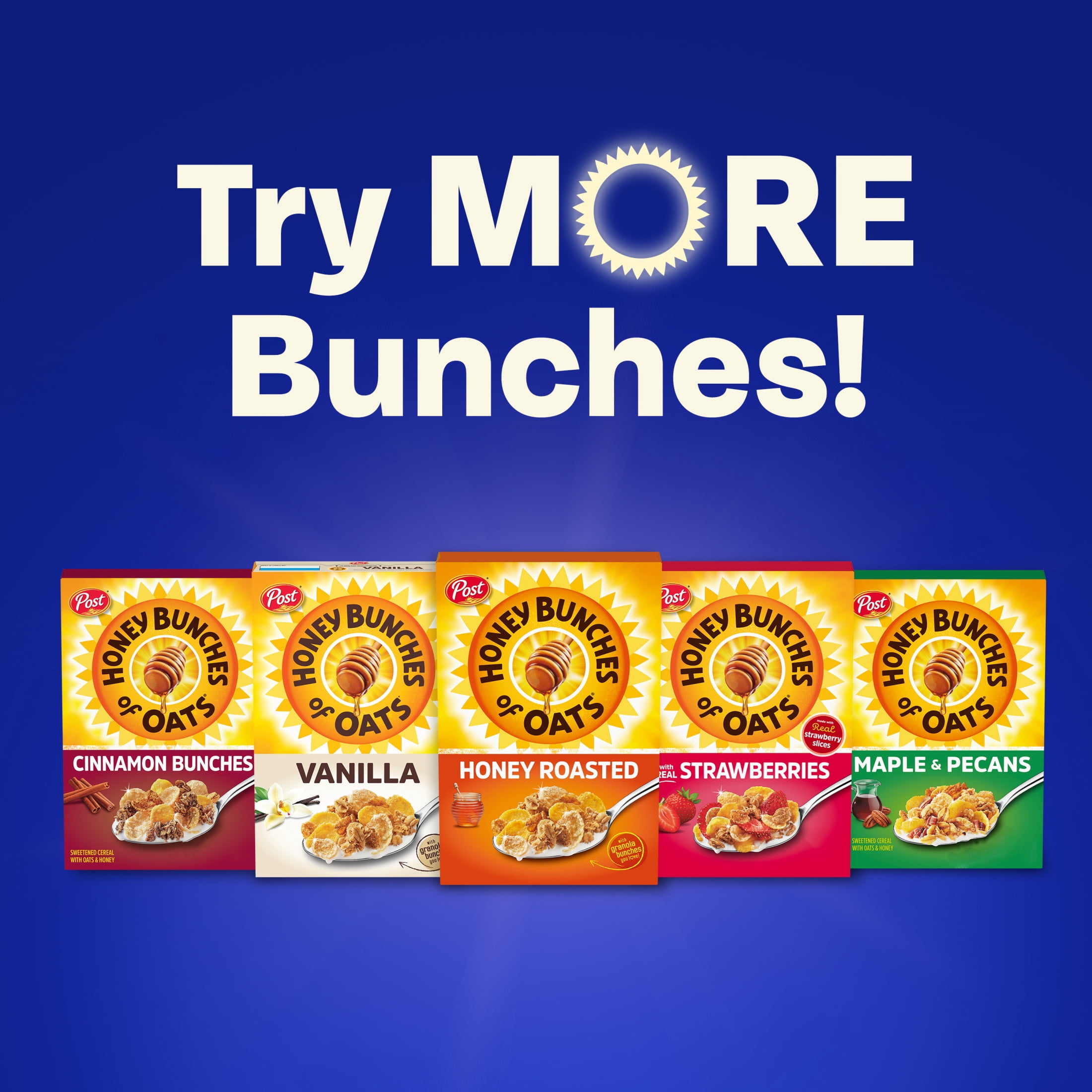 (12 pack) Honey Bunches of Oats with Almonds Almond Breakfast Cereal, Family Size 28 oz Box