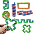 thumbnail image 2 of 3 Pack 24 Links Wacky Tracks Snap and Click Fidget Toys, Finger Sensory Toys, Snake Puzzles for Stress Relief, Party Bag Fillers, Party Favours, Random Color, 2 of 7