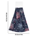 thumbnail image 6 of Yayeee Kitchen Hanging Hand Towels Set of 2 with Loop Bathroom Absorbent Tie Towel, Red and Blue Fireworks Pattern, 6 of 7