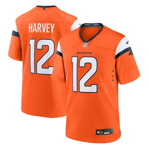Men's Nike RJ Harvey Orange Denver Broncos Team Game Jersey