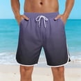 thumbnail image 2 of PNTUTB Fashionable Shorts for Men Casual Shorts Gradient Elastic Waistband Drawstring Lining Quick-Dry Fabric Loose Comfortable Beach Shorts with Pockets, 2 of 7