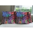 thumbnail image 6 of Ambesonne Colorful Throw Pillow Cover 4 Pack, Rainbow Colored Rock, 18", Multicolor, 6 of 7