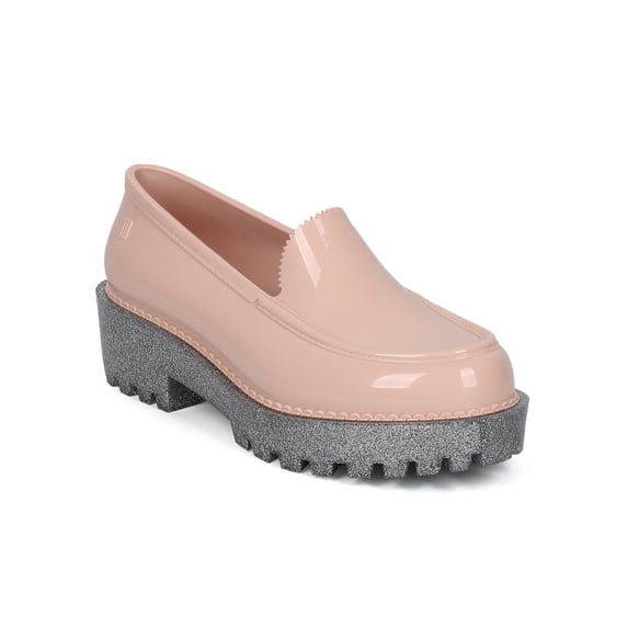 New Women Melissa Panapana PVC Jelly Glitter Lug Sole Loafer