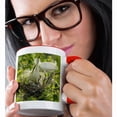 thumbnail image 2 of 3drose, Usa, Louisiana, Jefferson Is. Snowy Egret Pair at Nest with Chicks., 11oz Two-tone Red Mug, 2 of 6