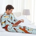 thumbnail image 4 of Mens Pajamas Set, Rustic Cute Horse Button Down Long Sleeve Loungewear Sleepwear Pjs sets for Men, 4 of 5