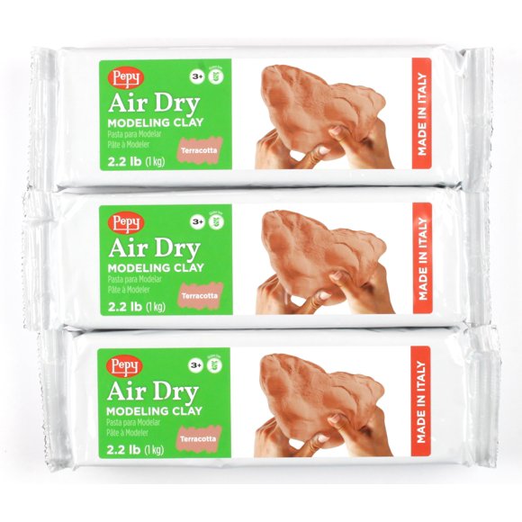 Barro para modelar Pepy Premium europeo de secado al aire terracota 3 x 1 kg