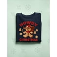 thumbnail image 3 of Howdy Christmas Cowboy Gingerbread Men's Sweatshirt, 3 of 4