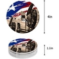 thumbnail image 1 of RYLABLUE Independence Day American Flag Set of 8 Round Coaster for Drinks, Absorbent Ceramic Stone Coasters Cup Mat with Cork Base for Home Kitchen Room Coffee Table Bar Decor, 1 of 5