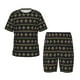 thumbnail image 1 of Balery Mardi Gras Fleur de Lis Conjunto de Pijama Infantil de Manga Corta con Estampado – Ropa de Dormir de Algodón Suave-X-Large, 1 of 6