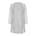 thumbnail image 4 of Women's Sparkle Cardigan - 3/4 Sleeve, Open Front, Sequin Embellished Loose Top,Size 3XL, 4 of 5