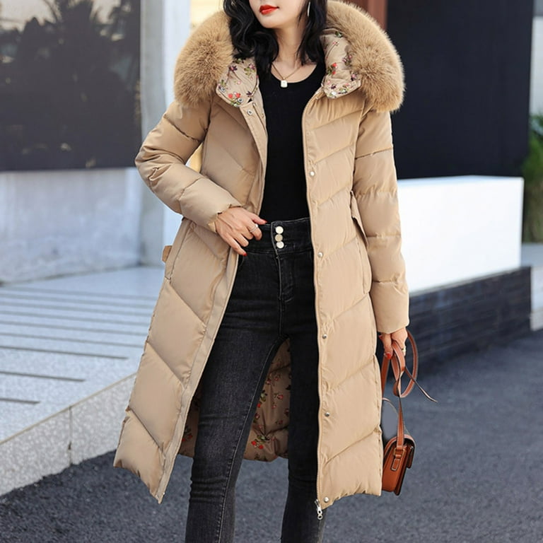 Aayomet Coats For Women Winter Women's Long Trenchcoat Double Trench Coat  Water Resistant Classic Peacoat with Belt,Beige XXL