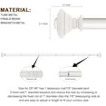 thumbnail image 5 of white Curtain Rods for Windows 48 to 84 Inch Adjustable Length 1 Inch Diameter Heavy Duty Window Curtain Rods for Indoor Ourdoors With Classic Square Finials, 5 of 7