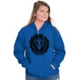 thumbnail image 3 of Lion Jungle Symbolic Spirit Animal Zip Up Hoodie Men's Women's Brisco Brands L, 3 of 6