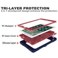 thumbnail image 3 of iPad Air 2 Shockproof Case, iPad Pro 9.7 Case, Dteck Heavy Duty Rugged 3 Layer Full Body Protection Case Kickstand with Shoulder Strap, Hand Strap, Navy/Rose, 3 of 7