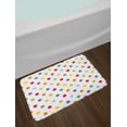 thumbnail image 2 of Kids Bath Mat, Vintage Polka Dots in Pastel Colors on Blank Background Cheerful Desing Illustration, Non-Slip Plush Mat Bathroom Kitchen Laundry Room Decor, 29.5 X 17.5 Inches, Multicolor, Ambesonne, 2 of 2
