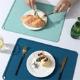 thumbnail image 3 of Mightlink Student Placemat with Hanging Hole Anti-scalding Long Lasting Heat Insulation Oversized Food Grade Silicone Table Mat for Banquet, 3 of 7