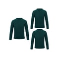 thumbnail image 2 of Moggemol Girls 3 Packs Long Sleeve T-Shirt Thermal Base Layer Tops Basic Stretch Tees Fleece Undershirt Green 110, 2 of 7