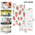 thumbnail image 6 of Yayeee 2 Pack Hand Towels for Bathroom 100% Cotton 16" x 28" Soft Absorbent Kitchen Towel, Strawberry, 6 of 7