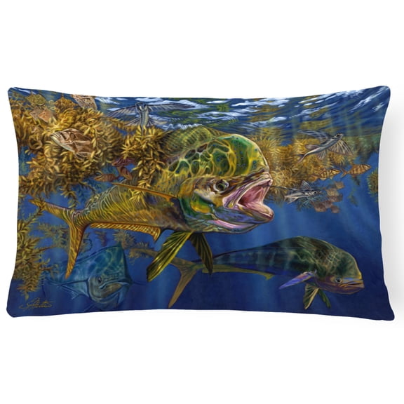 Seaweed Salad Mahi Canvas Fabric Decorative Pillow