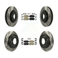 thumbnail image 1 of Transit Auto Front Rear Ceramic Pads and Coated Drilled Slotted Disc Brake Rotors Kit for Car 2014 Kia Forte SX with 15" Factory Wheels KDA-101167, 1 of 2