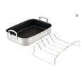thumbnail image 5 of Hestan - Provisions Collection - Classic Clad Nonstick Roasting Pan with Stainless Steel Rack, Induction Cooktop Compatible, 16.5-Inch, 5 of 5