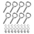 thumbnail image 1 of Uxcell 8-Sets Stainless Eyebolt M10x51mm Shoulder Lifting Eye Bolt with Nuts Washers Male Screw Thread Ring, 1 of 2
