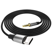 FosPower Aux to USB C Cable, 3.3ft USB-C to Aux Adapter 3.5mm Audio Jack, Aux Cord to Type C for iPhone iPad Android Laptop Car Headphones Speakers