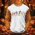 thumbnail image 2 of Bysome Boys Shirts Graphic Print Long Sleeve Crew Neck Tops Halloween Casual Boys T-Shirt Size 4-5 Years White, 2 of 4