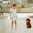 thumbnail image 5 of Ultra Soft Rug for Living Room, 4X6 Fluffy Shag Area Rug for Bedroom, Modern Shaggy Carpets Fuzzy Rug for Teens Dorm Nursery Home Decor Aesthetic, Upgrade Anti-Skid Durable, Cream White, 5 of 18