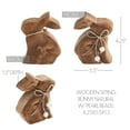 thumbnail image 3 of VHC Brands Bunny Hop Wooden Sitting Bunny Natural w/Pearl Beads 4.25x5.5, Spring Decorations, Home and Table Decor, Spring and Easter Figurines, 3 of 4