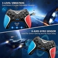 thumbnail image 3 of Wireless Game Controller with Programmable/Vibration/Turbo Compatibility for /Lite/OLED/ PC Blue, 3 of 5