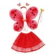 thumbnail image 4 of Disfraz de hada para niñas, 4 piezas, disfraz de mariposa para niños pequeños, traje de hada para mayores Rojo Jinwen Disfraz de hada, 4 of 8