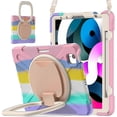 thumbnail image 5 of Funda a juego para iPad Air4 de 10,9 pulgadas con correa para el hombro, soporte de anilla ajustable grande, portalápices y protección contra golpes., 5 of 5