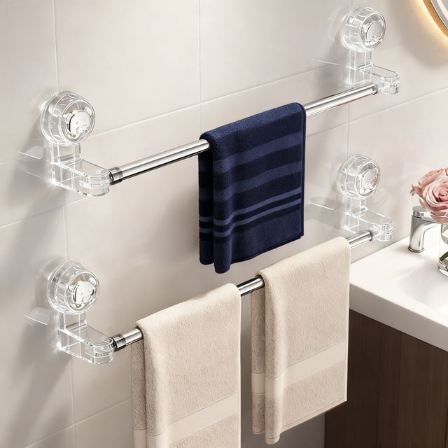 Oliegs Extendable Rotating Suction Cup Corner Rack Space Saving Bathroom Organizer For Towels And Robes No Drill Installation Required