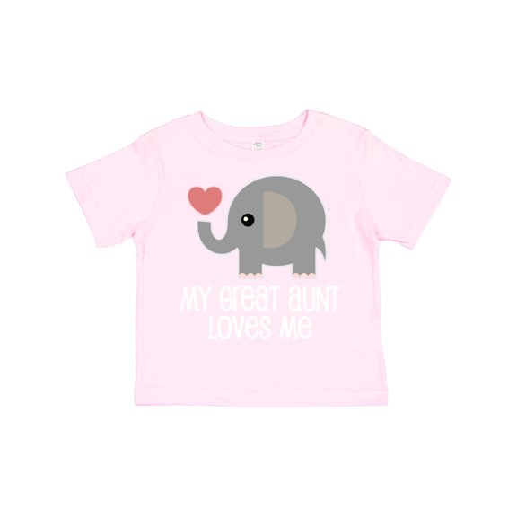 Inktastic Great Aunt Loves Me Elephant Boys or Girls Toddler T-Shirt