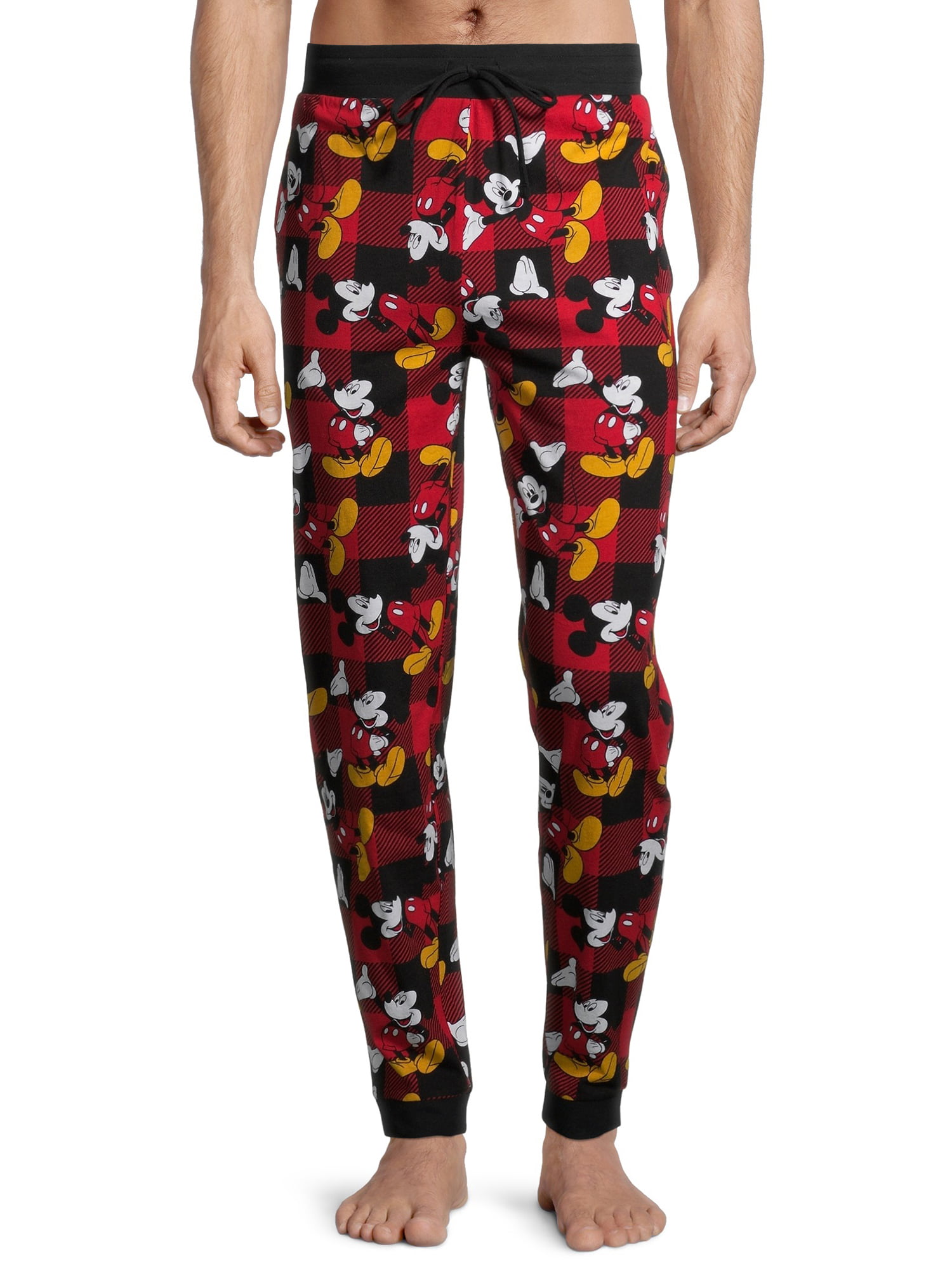 Disney Men's Mickey Buffalo Plaid Pajama Pants - Walmart.com