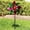 Dark Green, variant on 22 Inch Octagonal Windmill, Colorful Plastic Garden Bird Deterrent, Laser Reflective Yard Decoration, DIY Assembly Pinwheel Spinner with Stable Pole for Outdoor Patio