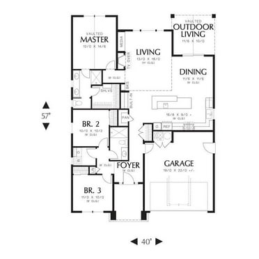 The House Designers: THD-3086 Builder-Ready Blueprints to Build a Small Urban Cottage House Plan with Crawl Space Foundation (5 Printed Sets)