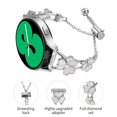 thumbnail image 3 of For Samsung Galaxy Watch Active Watchband Heart Clover Decor Silver Zinc Alloy Metal Strap, 3 of 5