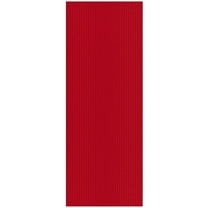 Ottomanson Extra Long Hallway Runner Waterproof Non-Slip 3x17 Indoor/Outdoor Utility Rug, 2'7" x 17', Red