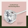 thumbnail image 3 of Kezef Set of 3 Cubic Zirconia Sterling Silver Stud Earrings for Women, Men 4mm, 5mm, 6mm, 3 of 7
