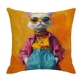 thumbnail image 3 of Fwttom Pillow Covers 18x18, Soft Decorative Throw Pillow Covers with Zipper, Cute Animals Spring Decor for Home Bedroom Couch Cushion Cover, 3 of 7