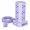 Purple-6FT without Wireless Charging, variant on White 10FT with Wireless Charging Flat Plug Surge Protector Tower with 12 AC Outlets and USB Ports