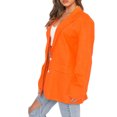 thumbnail image 2 of ZAXARRA Blazer à Manches Longues pour Femmes, Couleur Unie, Boutonné, 2 of 6
